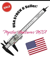 6" 150mm Carbon Fiber Electronic Digital Vernier Caliper Micrometer Gauge LCD