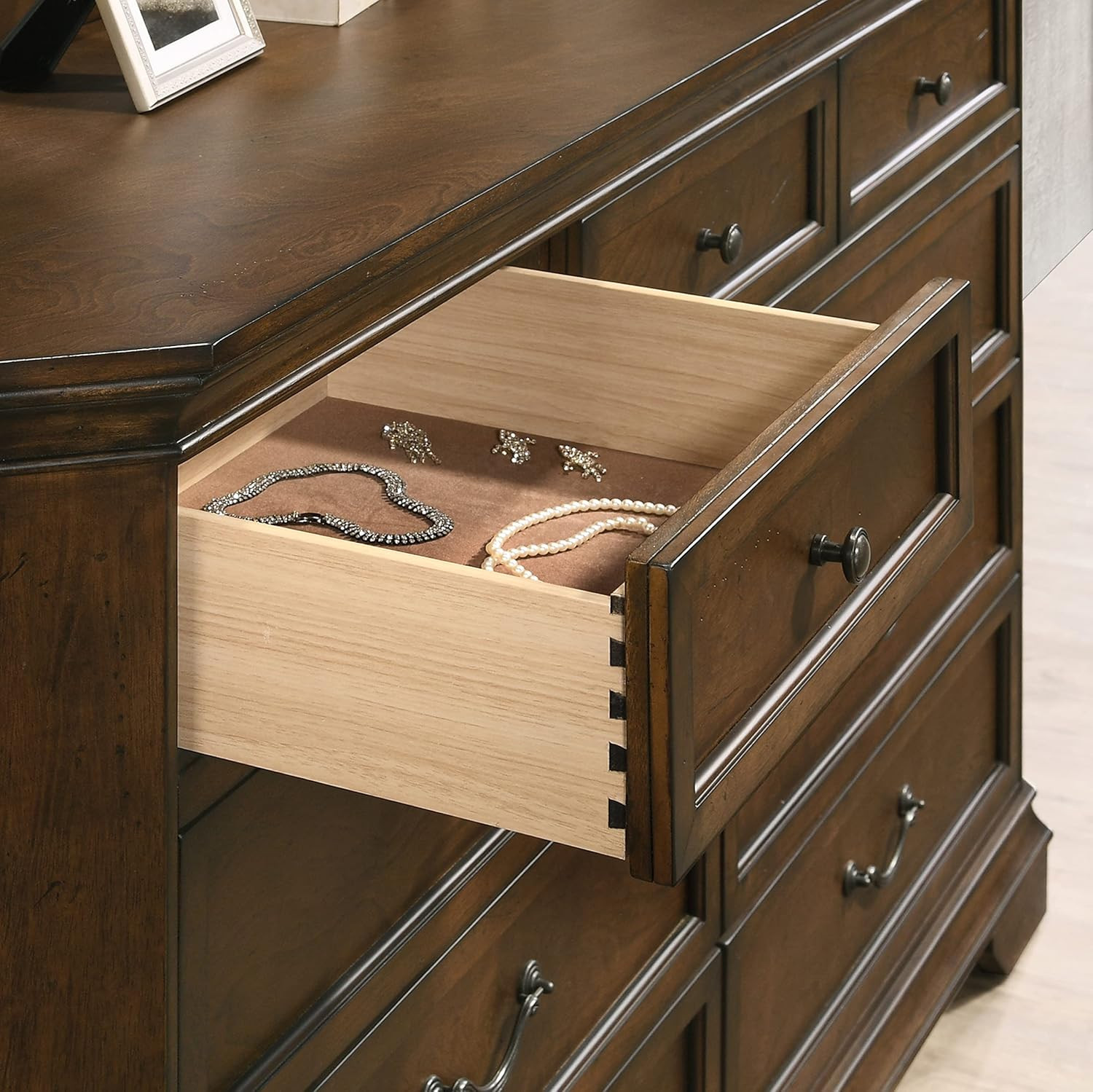 Antique Walnut 7-Drawer Dresser by  - Traditional Style