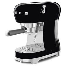 Smeg ECF02BLUK Retro 50s Style Espresso Coffee Machine with Frother Wand VGC+