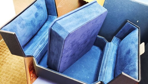 HARRY WINSTON navy blue Watch box/outer box, booklet, card EMPTY - Imagen 4 de 9