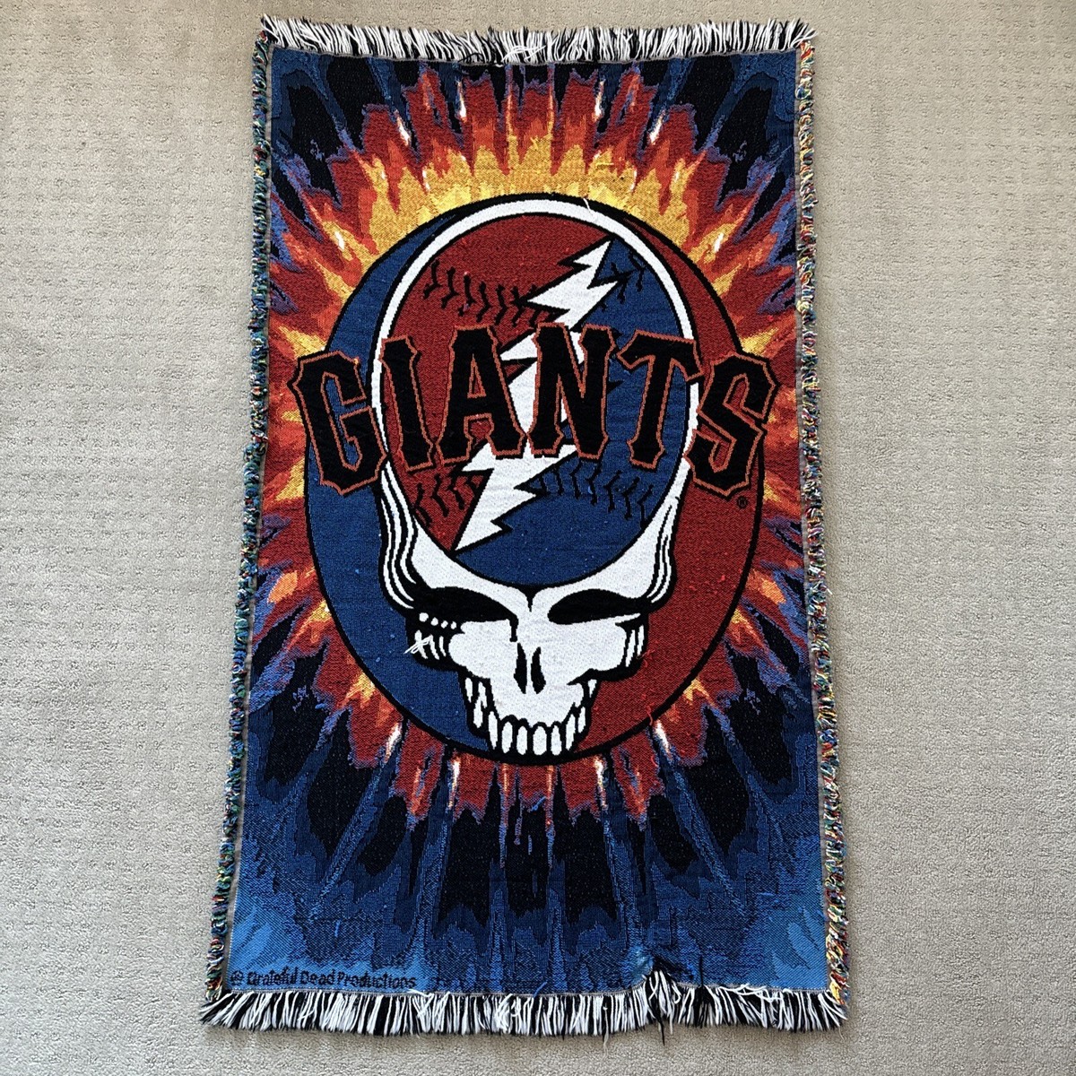 Vintage 90s San Francisco Giants Grateful Dead Productions Blanket