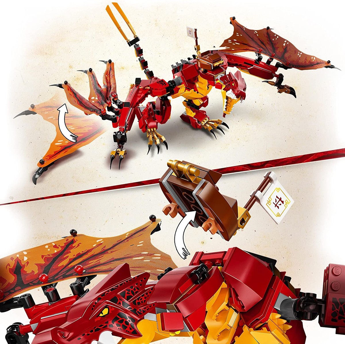 Lego 71753 NINJAGO Fire Dragon Attack Legacy Kai, Zane SEALED | eBay