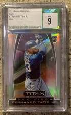 Fernando Tatis Jr. RC 2019 Panini Titan #3 HOLO Prizm CSG Mint 9 ROOKIE SP