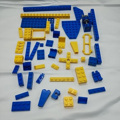 Lot Of (40+) Vintage Lego Blue And Yellow Bits And Pieces