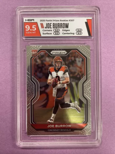 2020 Panini Prizm Joe Burrow RC Rookie #307 HGA 9.5 GEM MT #VPOX