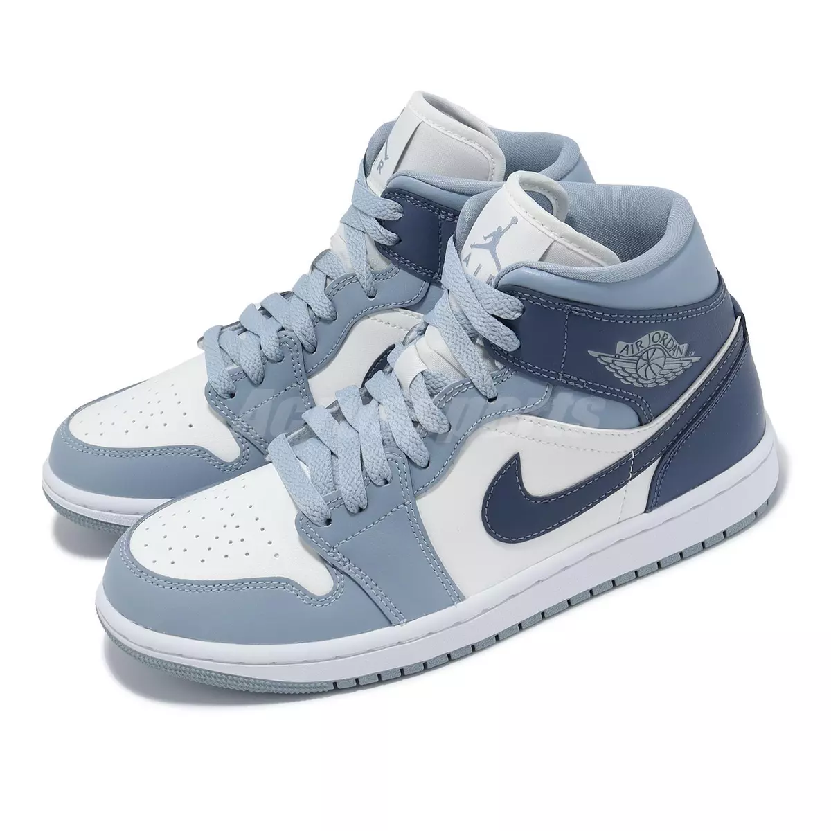 Nike Wmns Air Jordan 1 Mid AJ1 Sail Diffused Blue Women Casual Shoes  BQ6472-140