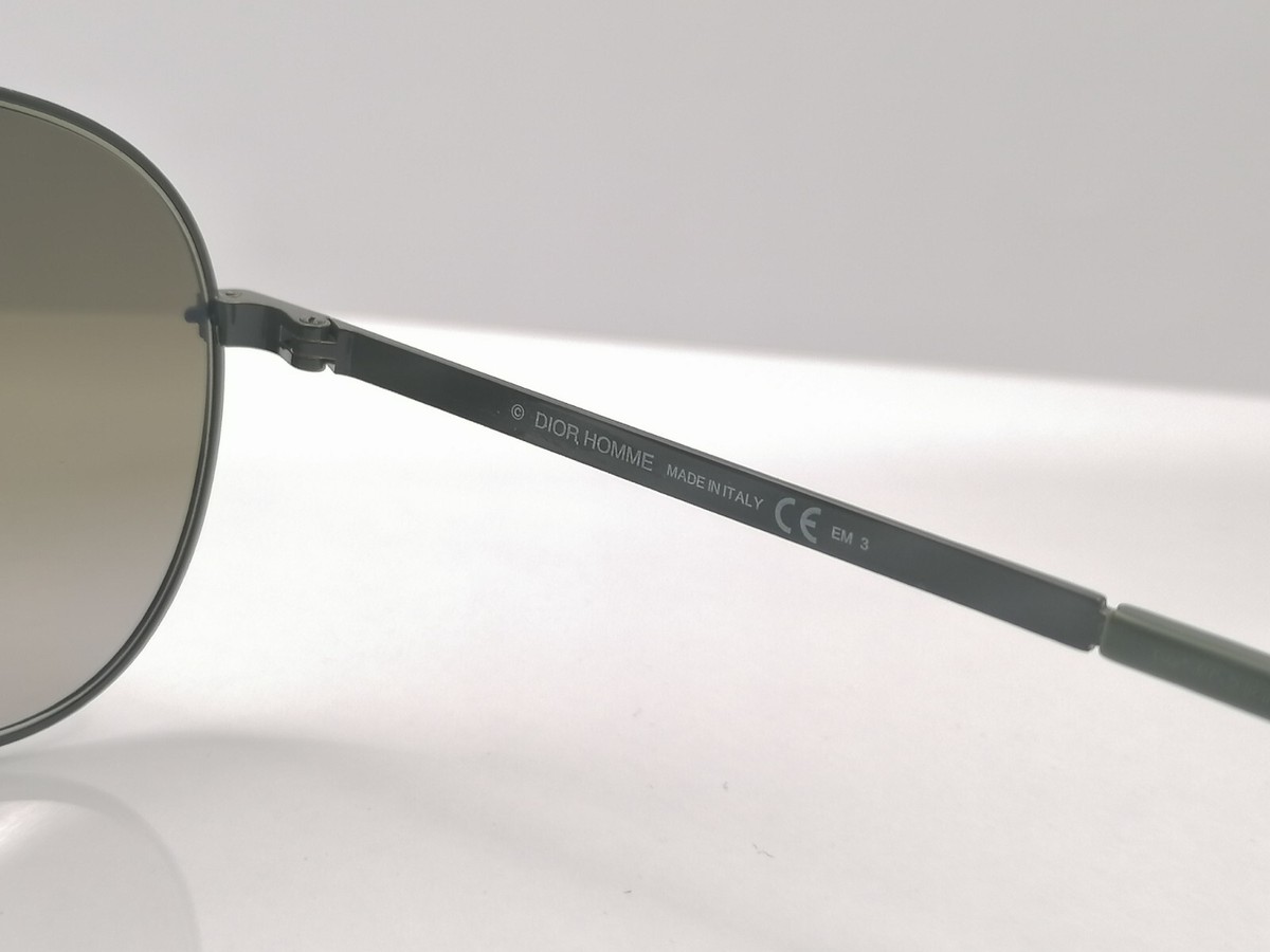 Authentic DIOR Homme 0175S Khaki Gradient Aviator Sunglasses