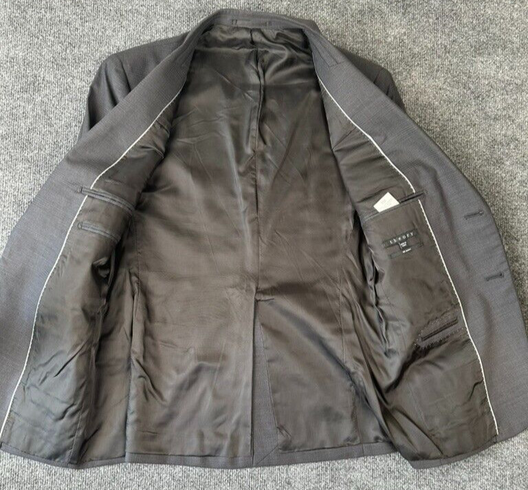 Theory Chambers Model Solid Gray 2-Btn Wool Stret… - image 2