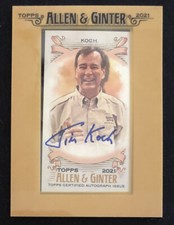 2021 Topps Allen & Ginter Jim Koch Brewer Samuel Adams Auto Card #FMA-JK