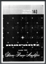 Marantz 140 Stereo Power Amplifier Service Manual 22 Pages