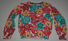 Used Hanna Andersson Girls 130 cm 10 year Sweater Top Cardigan Bright Floral