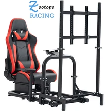 Zootopo Racing Simulator Cockpit Or Seat & Monitor Stand Fit Logitech G923 G920