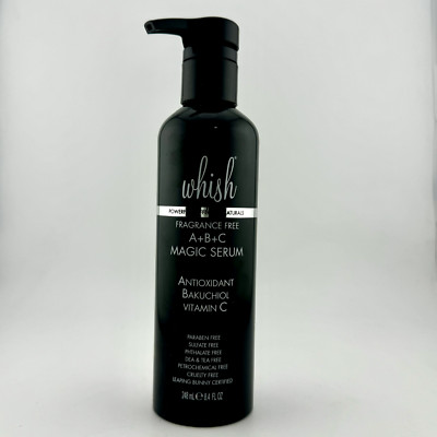 Whish Fragrance Free A+B+C Magic Serum Antioxidant/Bakuchiol/Vitamin C 8.4 fl oz