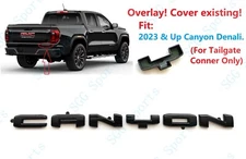 OVERLAY 1PC Gloss Black Rear Tailgate Canyon Letter Emblem 2023+ Canyon DENALI