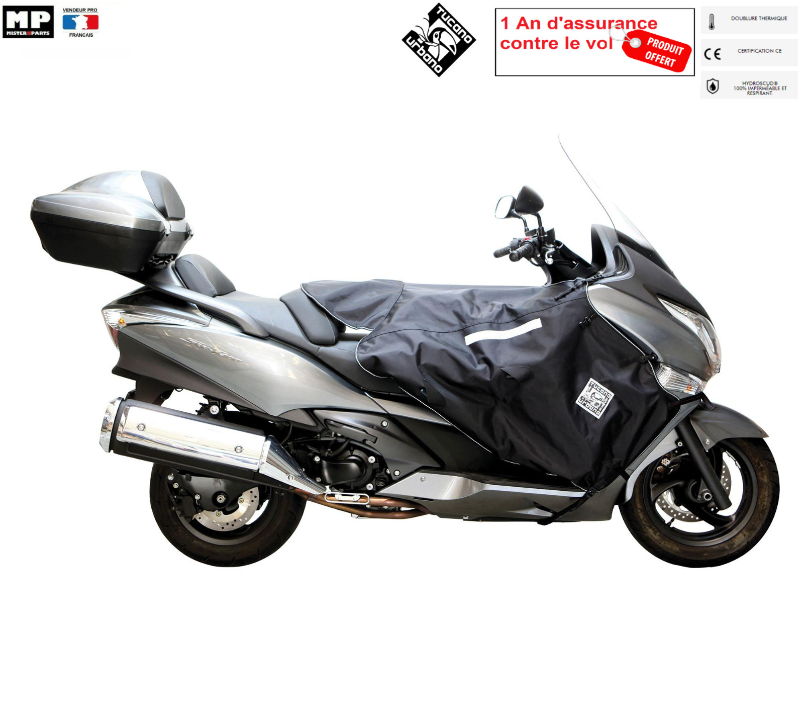 Tablier Anti-Froid Tucano Termoscud R074 contre la Pluie pour Honda SWT 400