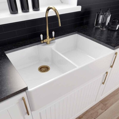 LSC Butler 895 2.0 Schüssel Schamotte Keramik Küchenspüle & Goldabfall