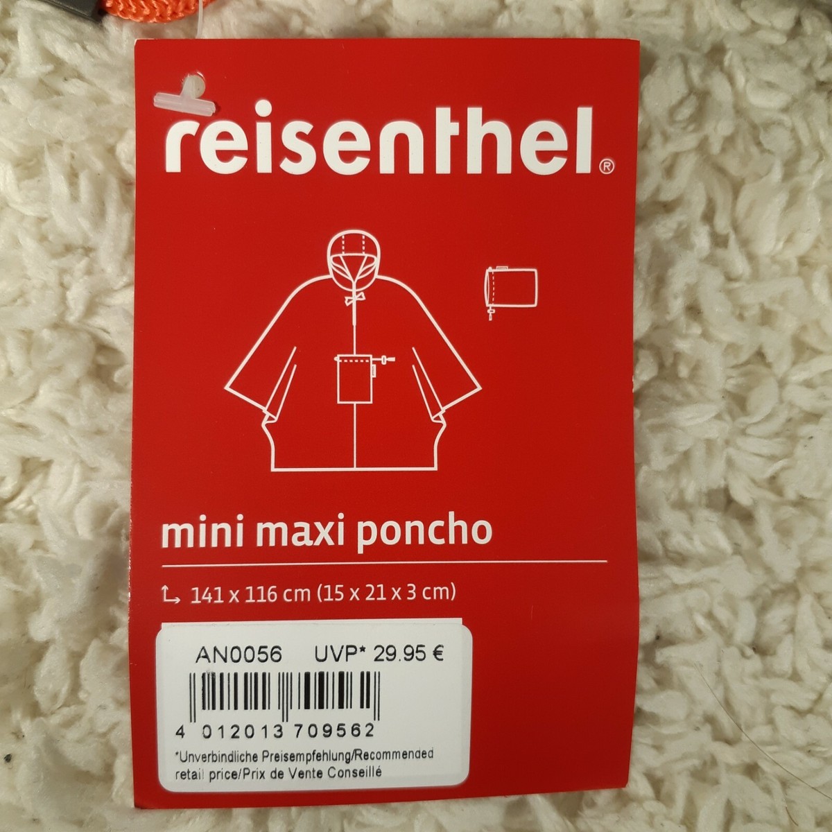 Veste Pluie Unisexe Reisenthel Mini Maxi Poncho Imperméable