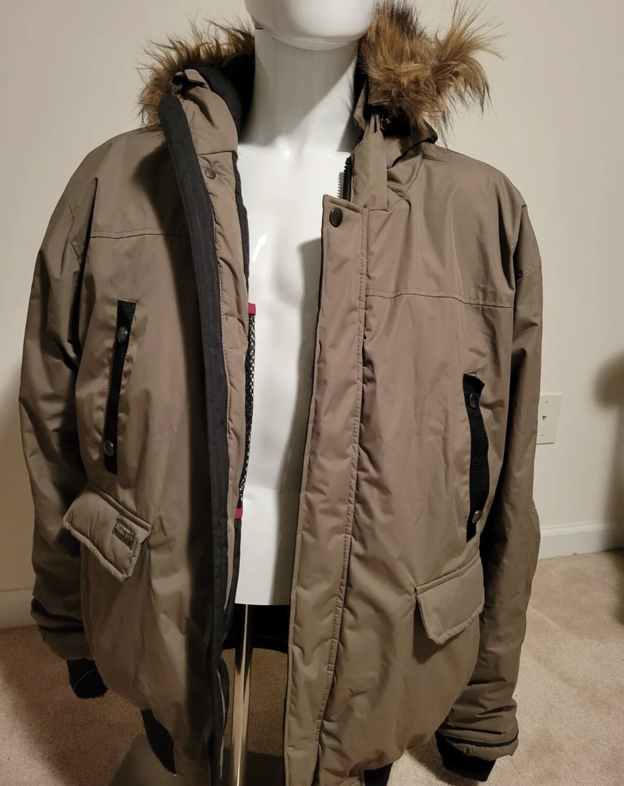 JAKED Jkd Spacer Anorak Bronze Imperméable à Capuche TAILLE S