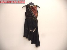 NWOT - Weissman Showtime Girls Black Take it All Dress, Size SC 6/6X 13781