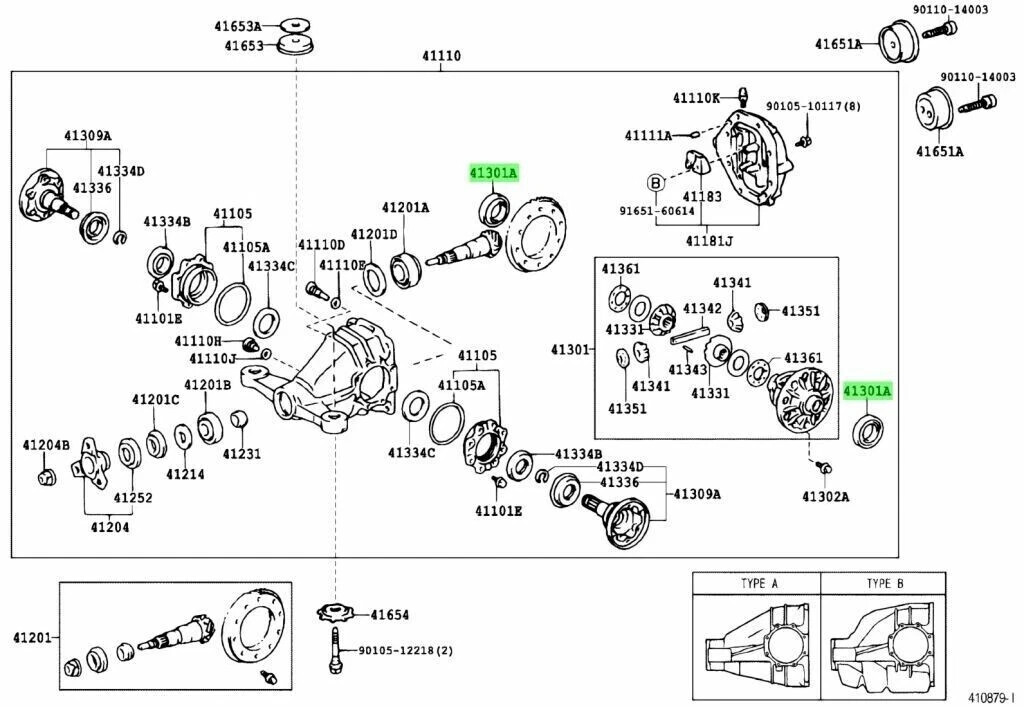 TOYOTA Genuine Rear Differential Bearing 90366-50033 x2 set Supra