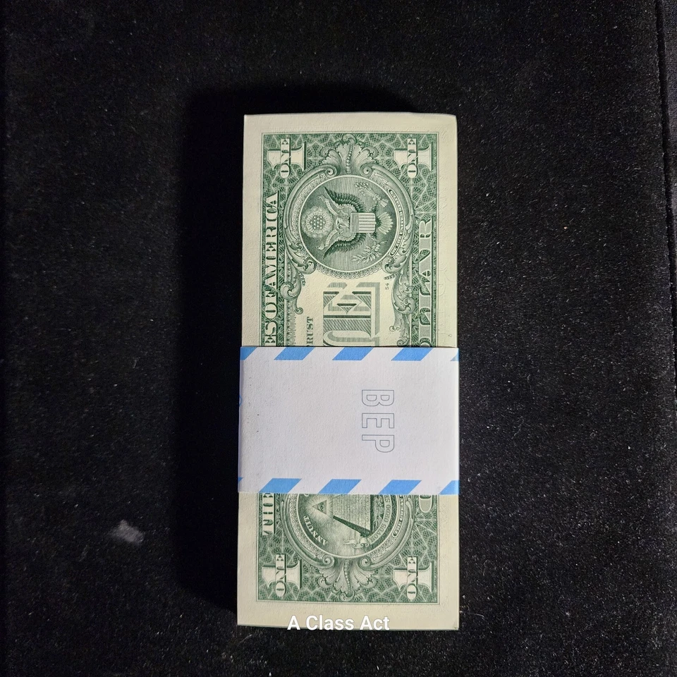 2003  $1 - 100 Note Star Pack Consecutive Serial #'s Chicago. F 1929 G☆. T8717 - Image 4 of 4