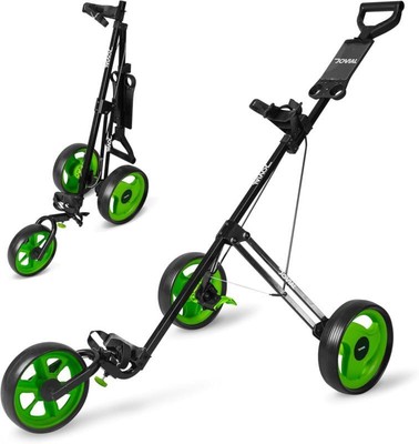 Jovial 3 Wheel Collapsible Golf Cart, Upper and Lower Brackets with Elastic Stra