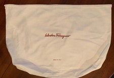 New SALVATORE FERRAGAMO 25  X 18.5" X 6.5  Cotton Drawstring Dust Storage Bag