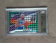 2019-20 Panini Mosaic De'Aaron Fox Green Prizm Give And Go BGS 9.5 Gem Mint