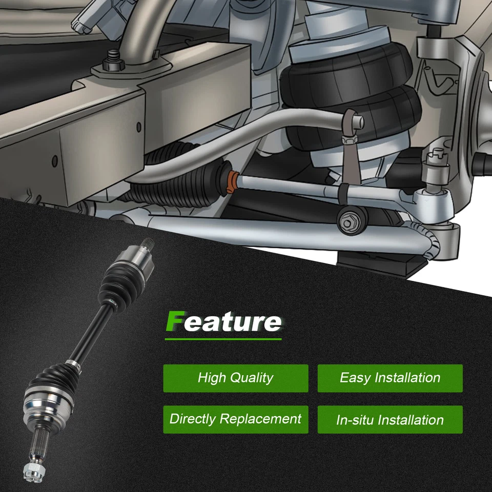 Eje delantero izquierdo FWD/4WD CV para Jeep Compass Patriot 2014-2017 2,4 L automático Foto 2 de 4