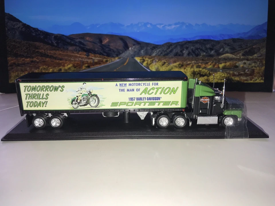 Rare! MATCHBOX COLLECTIBLES HARLEY-DAVIDSON FORD AEROMAX TRACTOR-TRAILER 1:87 - Image 2 of 4