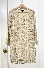 Mango Neutral Dress 3/4 Sleeve Boat Neck Women's Sz XL