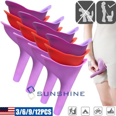 Bulk Portable Female Ladies Urinal Funnel Camping Travel Toilet Stand Pee Device