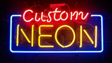New Custom Neon Sign Real Glass Bar Decor Light Lamp Bedroom Garage Artwork