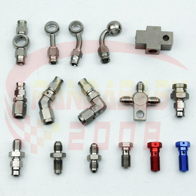 Straight AN3 3 3AN to 3/824 UNF female Brake Hose End Fitting Adapter