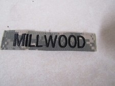 MILITARY PATCH HOOK AND LOOP ACU NAME TAPE WITH NAME MILLWOOD