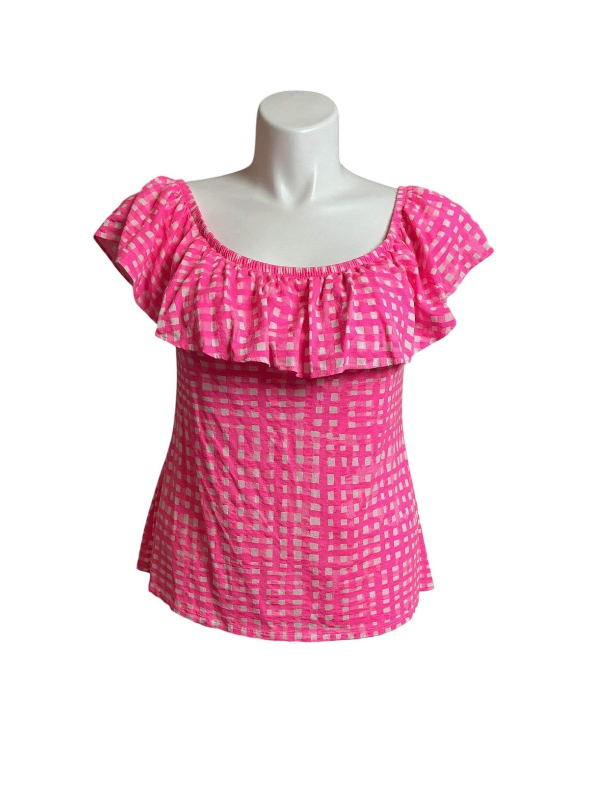 Lilly Pulitzer La Fortunia Top Pink Tropic Feelin Beachy - Size XL