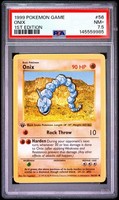 PSA 7.5 Pokemon TCG 1999 Base Set 1st Edition Shadowless - Onix 56/102