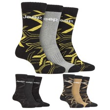 Mens Camo Boot Socks by Jeep - 3 Multi Pack Hiking Socks Size 6 7 8 9 10 11