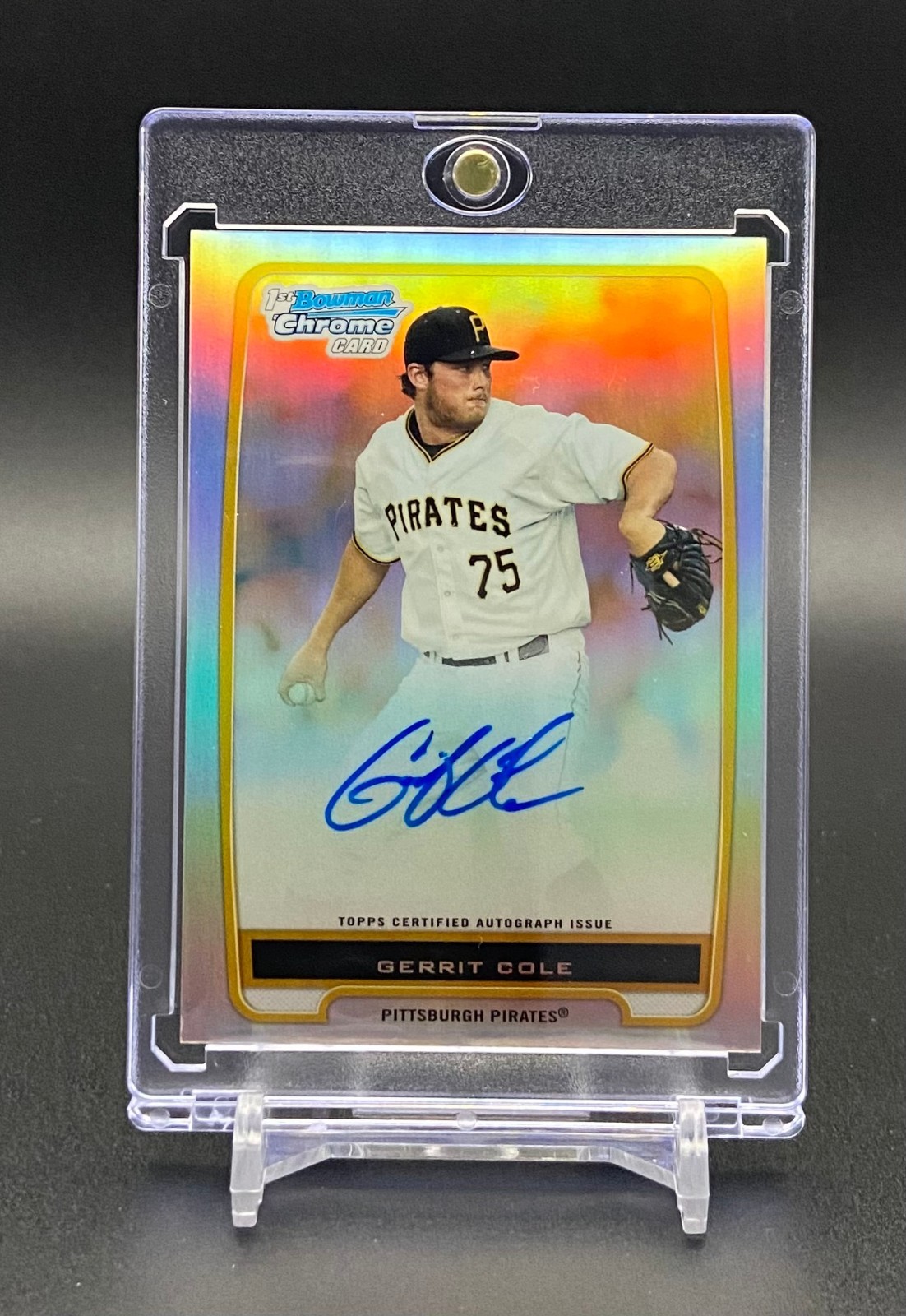GERRIT COLE  2012 Bowman Chrome 1ST BOWMAN REFRACTOR AUTO / AUTOGRAPH #d 475/500
