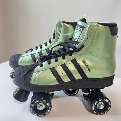 NWT Adidas Superstar 82 Roller Skates Metallic Green 9.5W/8M JS4042 MSRP $200 