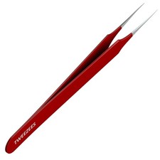 Ingrown Hair Tweezers  Pointed Tip  Red  Precision Stainless Steel  Extra Sh