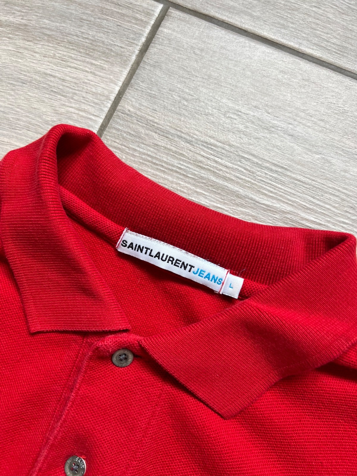 Polo rossa Yves Saint Laurent YSL taglia L