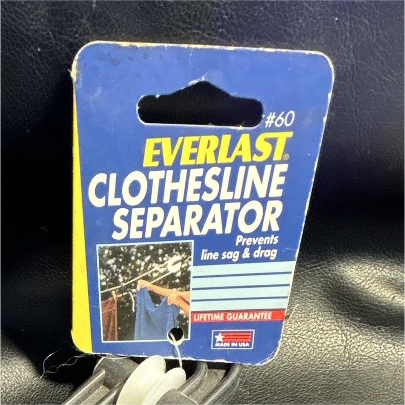 Everlast #60 Clothesline Separator, Plastic Gray/White, Outdoor Quiet Nylon