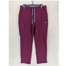 FIGS W Yola Skinny Pants Petite Maroon Technical Collection M P TW2000P