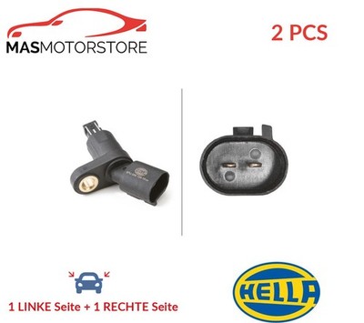ABS SENSOR DREHZAHLFÜHLER PAAR HINTEN HELLA 6PU 009 106-181 2PCS A NEU