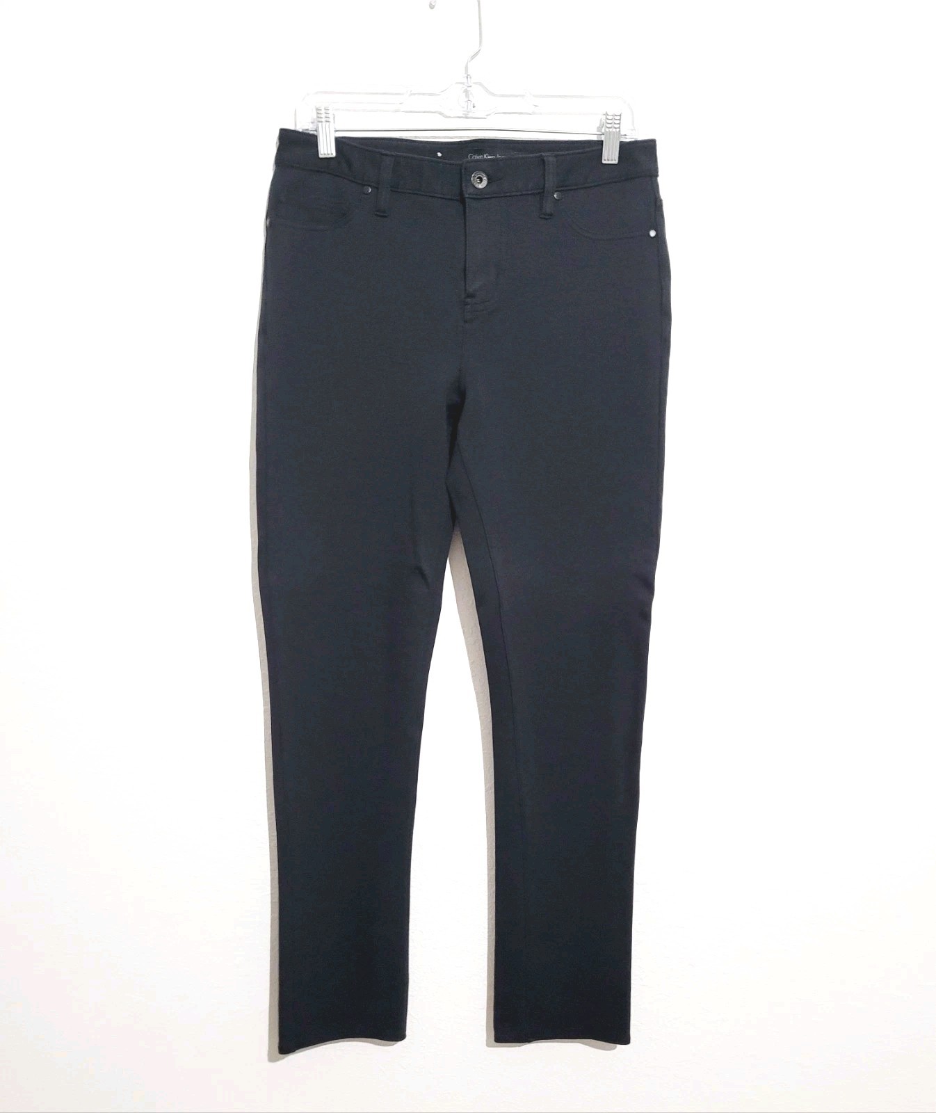 Women Black Skinny Pants Jeggings Sz 10 Stretch Cotton Blend