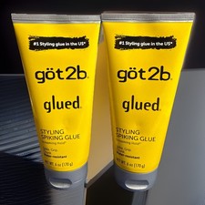 Lot of 2 ~Got2b Glued ~Styling Spiking Hair Glue ~6oz each~ Water Resistant