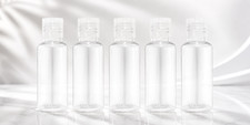 1.67oz Clear Plastic Travel Bottles Squeeze Liquid Containers Flip Cap Empty