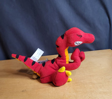 Idea Factory 1998 Meanies Series 2 Velocicrapper Dinosaur Bean Bag Plush w/ tag