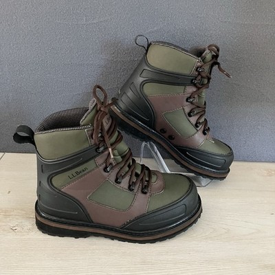 LL Bean Womens 6 Wide Wading Fishing Boots Waterproof River Studded EVA Foam